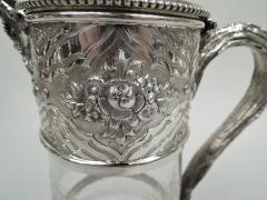  William George Sissons Antique English Victorian Glass and Sterling Silver Decanter 1876 - 3757651