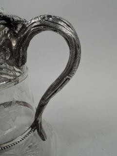  William George Sissons Antique English Victorian Glass and Sterling Silver Decanter 1876 - 3757652