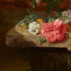 William John Wainwright Antique still life of flowers by W J Wainwright - 3488814