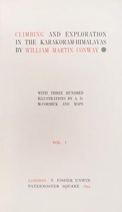  William Martin CONWAY Climbing and Exploration in The Karakoram Himalayas BY William Martin CONWAY - 3257700