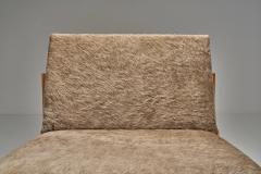  Wim Den Boon Oak Lounge Chair in Champagne Ponyskin by Wim den Boon the Netherlands 1960s - 4617233