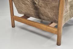  Wim Den Boon Pair of Oak Armchairs in Ponyskin by Wim den Boon the Netherlands 1960s - 4617227