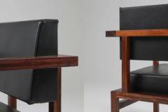  Wim Den Boon Wim Den Boon Executive Chairs in Black Leather 1950s - 3413204