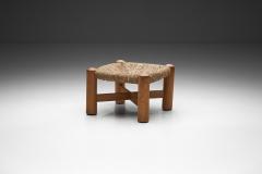  Wim Den Boon Wim den Boon Beech and Rush Low Stool The Netherlands 1950s - 2587978