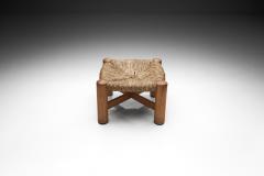  Wim Den Boon Wim den Boon Beech and Rush Low Stool The Netherlands 1950s - 2587985