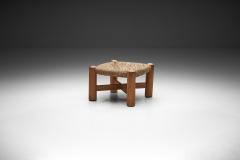  Wim Den Boon Wim den Boon Beech and Rush Low Stool The Netherlands 1950s - 2592946