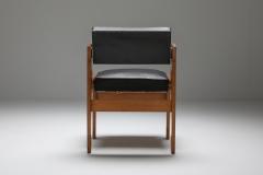  Wim Den Boon Wim den Boon easy chairs in oak and original vinyl 1950s - 1311594