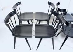  Winchendon Furniture Company Set of 8 Paul McCobb Planner Group Model 1531 Black Side Chairs 1950s - 3101869