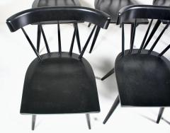  Winchendon Furniture Company Set of 8 Paul McCobb Planner Group Model 1531 Black Side Chairs 1950s - 3101874