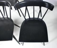  Winchendon Furniture Company Set of 8 Paul McCobb Planner Group Model 1531 Black Side Chairs 1950s - 3101875