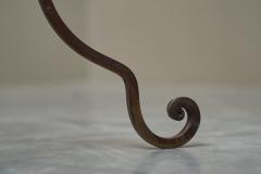  Winkelman Van der Bijl Rare Winkelman Van der Bijl Floor Lamp in Wrought Iron and Opaline Glass 1920s - 4468831