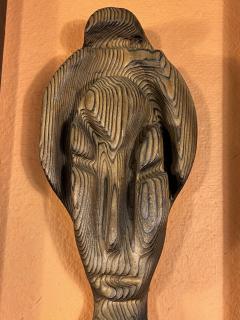  Witco MID CENTURY POLYNESIAN WOMAN CARVED WOOD PLAQUE BY WITCO - 3393941