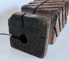  Witco Substantial William Westerhaver WITCO Carved Burned Cedar Column Table Lamp - 2937461