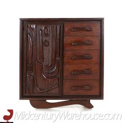  Witco Witco Style Pulaski Oceanic Mid Century Highboy Dresser Armoire - 3688489