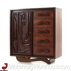  Witco Witco Style Pulaski Oceanic Mid Century Highboy Dresser Armoire - 3688490