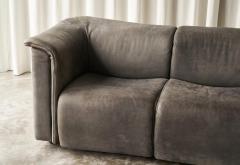  Wittmann Karl Wittmann Sofa in Patinated Grey Neck Leather 1980s - 4528500