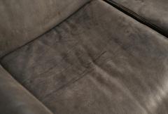 Wittmann Karl Wittmann Sofa in Patinated Grey Neck Leather 1980s - 4528501