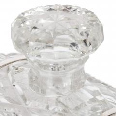  Wolfsky Co English crystal and silver barrel decanter - 2470785