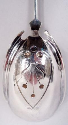  Wood Hughes Wood Hughes New York Medallion Coin Silver Scoop Spoon - 4147655