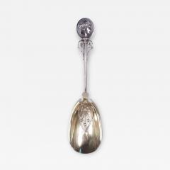  Wood Hughes Wood Hughes New York Medallion Coin Silver Scoop Spoon - 4151671