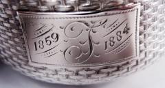  Wood Hughes Wood Hughes Victorian Classical Trompe lOeil Basket Creamer Sugar - 4097445