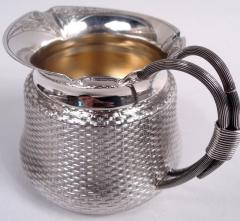  Wood Hughes Wood Hughes Victorian Classical Trompe lOeil Basket Creamer Sugar - 4097447