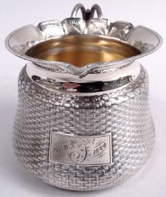  Wood Hughes Wood Hughes Victorian Classical Trompe lOeil Basket Creamer Sugar - 4097450