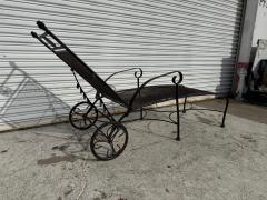  Woodard Furniture Co Woodard Style Wrought Iron Patio Chaise Lounge - 4438150