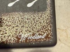  Woodland Furniture 17 MID CENTURY ENAMELED METAL TILES COASTERS BY WOODLAND - 4494495