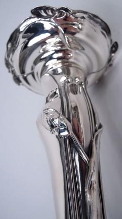  Woodside Sterling Co Pair of Antique American Art Nouveau Sterling Silver Candlesticks - 4364379