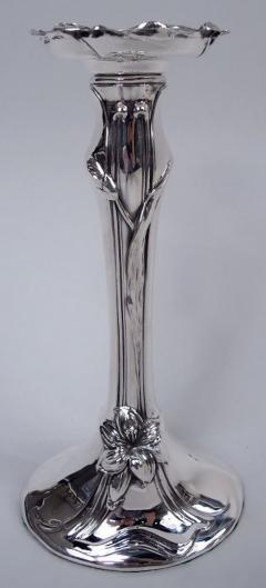  Woodside Sterling Co Pair of Antique American Art Nouveau Sterling Silver Candlesticks - 4364381