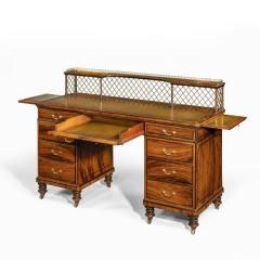  Wright and Mansfield An olivewood pedestal desk attributed to Wright and Mansfield - 2636749