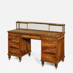  Wright and Mansfield An olivewood pedestal desk attributed to Wright and Mansfield - 2641648