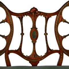  Wright and Mansfield Victorian satinwood wheel back settee in Chippendale style - 3617774