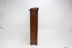  Wylie Lochhead Arts Crafts Oak Bookcase with Ying Yang Detail to the Top Adjustable Shelves - 4236695
