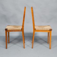  Wylie Lochhead Wylie Lochhead Pair of Arts Crafts Oak Side Chairs - 4191541