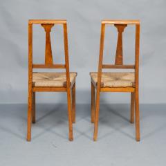  Wylie Lochhead Wylie Lochhead Pair of Arts Crafts Oak Side Chairs - 4191543