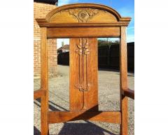  Wylie Lochhead Wylie Lochhead Set of Four Arts Crafts Oak Dining Chairs with Leather Seats - 4191522
