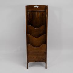  Wylie Lochhead Wylie Lochhead attributed A Glasgow Style Arts Crafts Oak Magazine Rack - 4192303