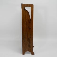 Wylie Lochhead Wylie Lochhead attributed A Glasgow Style Arts Crafts Oak Magazine Rack - 4192304