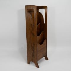  Wylie Lochhead Wylie Lochhead attributed A Glasgow Style Arts Crafts Oak Magazine Rack - 4192305