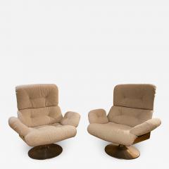  Xavier Feal Pair of High Slipper Chairs France 1970s - 2010015