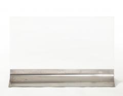  Xavier Feal Xavier F al Glass Brushed Stainless Steel Fire Screen France c 1970 - 4760346