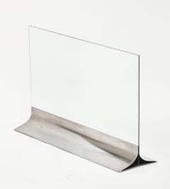  Xavier Feal Xavier F al Glass Brushed Stainless Steel Fire Screen France c 1970 - 4760347