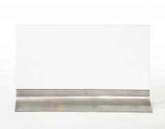  Xavier Feal Xavier F al Glass Brushed Stainless Steel Fire Screen France c 1970 - 4760357