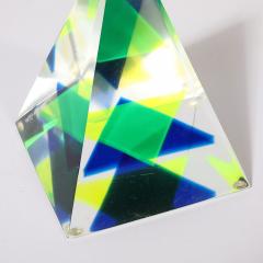  Yaccov Heller Mid Century Modernist Pyramidal Lucite Sculpture signed Yaccov Heller - 3553975