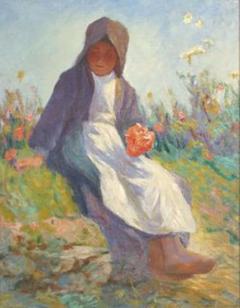  Young Girl Gathering Flowers - 3206095