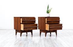  Young Manufacturing Company Mid Century Modern Curved Front Night Stands by Young Furniture Co  - 3348574