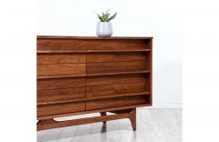  Young Manufacturing Company Mid Century Modern Curved Front Walnut Dresser by Young Furniture Company - 2287547