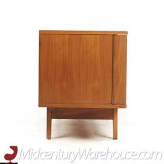  Young Manufacturing Company Young Manufacturing Mid Century Walnut Curved Buffet and Hutch - 3298473